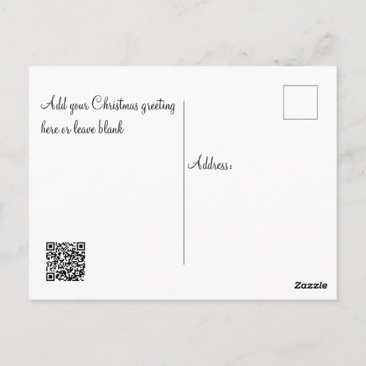 Postcard - skandinavisches Weihnachtsgrün Postkarte (Rückseite)