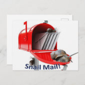 Postcard Snail Postkarte (Vorne/Hinten)