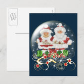 Postcard-Snowglobe Herr & Frau Weihnachten (Vorne/Hinten)