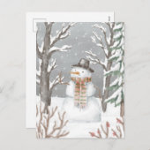 Postcard - Snowman Feiertagspostkarte (Vorne/Hinten)
