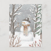 Postcard - Snowman Feiertagspostkarte (Vorderseite)