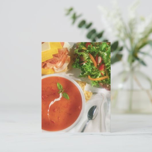 POSTCARD SOUP SALAD UND SANDWAND POSTKARTE (Stehend Vorderseite)