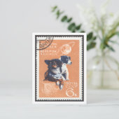 Postcard Space Dogs Veterok und Ugolyok Postkarte (Stehend Vorderseite)