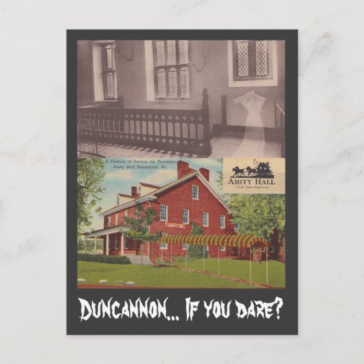 Postcard Spuk Amity Hall Duncannon PA & Ghost Postkarte (Vorderseite)