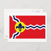 Postcard St. Louis Flag Postkarte (Vorne/Hinten)