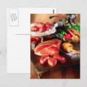POSTCARD STEAK DINNER ZUTATEN POSTKARTE (Vorne/Hinten)