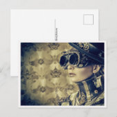 Postcard - Steampunk Art 'Look' Postkarte (Vorne/Hinten)