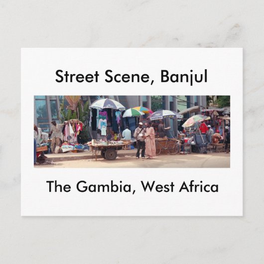 Postcard, Street Scene, Banjul Postkarte (Vorderseite)