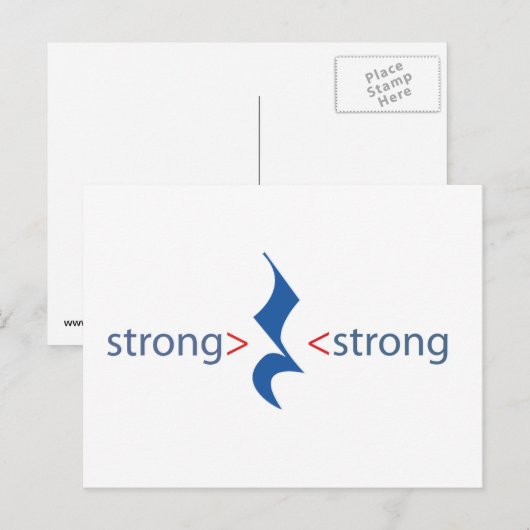 Postcard strong>Kwart rust<stark Postkarte (Vorne/Hinten)