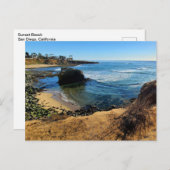 Postcard Sunset Beach, San Diego, CA Postkarte (Vorne/Hinten)