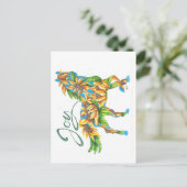 Postcard Sunshine Joy Horse Postkarte (Stehend Vorderseite)