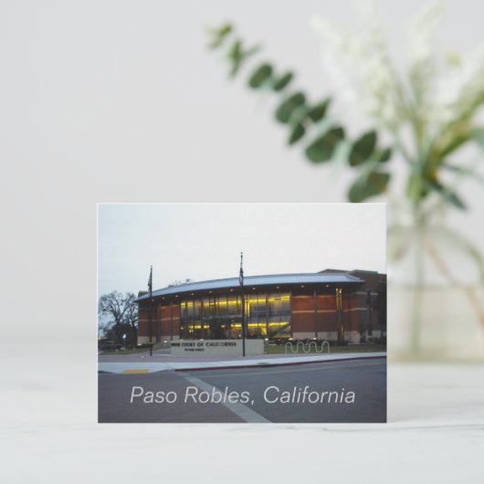 Postcard: Superior Court, Paso Robles, Kalifornien Postkarte (Stehend Vorderseite)