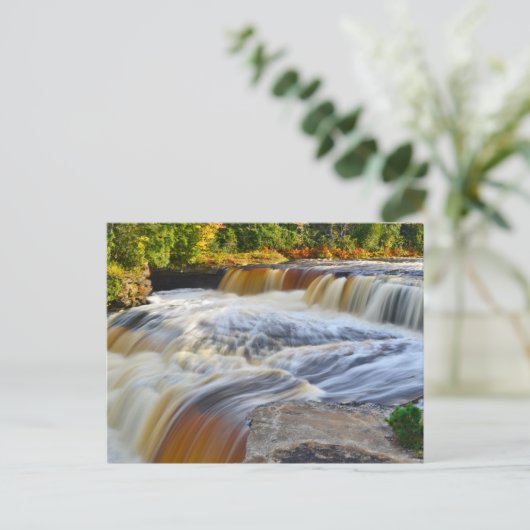 Postcard/Tahquamenon Falls Michigan Postkarte (Stehend Vorderseite)