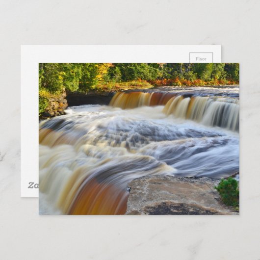Postcard/Tahquamenon Falls Michigan Postkarte (Vorne/Hinten)