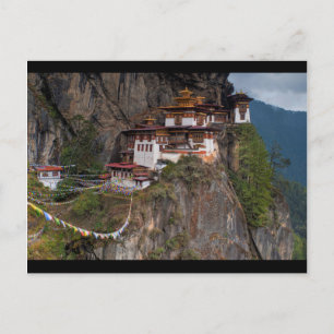 Postcard Taktsang Kloster Tiger Nest in Bhutan Postkarte