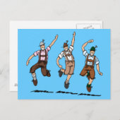 Postcard Tanzen Bayerische Lederhosen Männer Postkarte (Vorne/Hinten)
