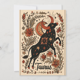 Postcard - Taurus Celestial Zodiac Art Feiertagskarte