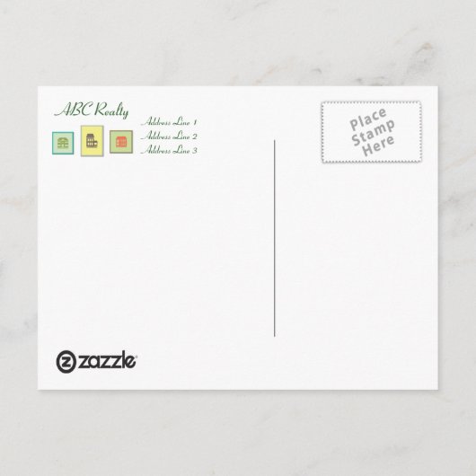 Postcard Template ABC Realty Postkarte (Rückseite)