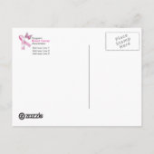 Postcard Template Brustkrebs Bewusstsein Postkarte (Rückseite)