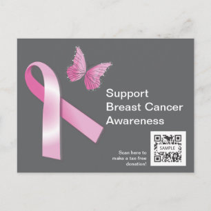 Postcard Template Brustkrebs Bewusstsein Postkarte