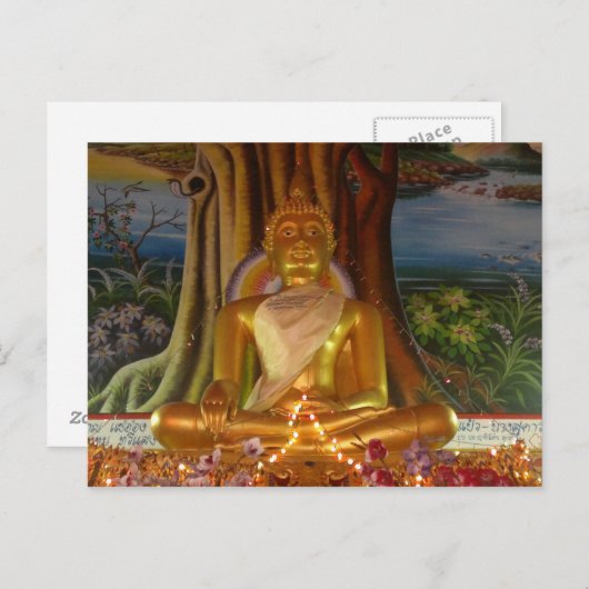 Postcard Thailand Buddha-Bild sehr selten Postkarte (Vorne/Hinten)