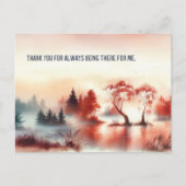 Postcard "Thank you for always being there for me" Postkarte (Vorderseite)