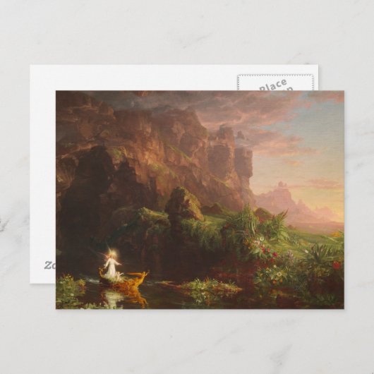 Postcard The Voyage of Life Childhood Thomas Cole Postkarte (Vorne/Hinten)