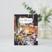 Postcard Theater District NYC I ve Moved PC Ankündigungspostkarte (Stehend Vorderseite)