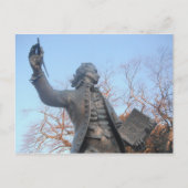 Postcard Thomas Paine Statue mit RIghts of Man Postkarte (Vorderseite)