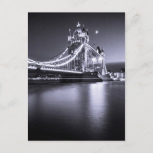 Postcard Tower Bridge bei Nacht, London, Großbrita Postkarte