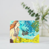Postcard Tranquil Waters Mermaid Postkarte (Stehend Vorderseite)