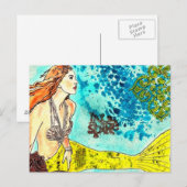 Postcard Tranquil Waters Mermaid Postkarte (Vorne/Hinten)