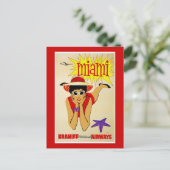 Postcard Travel America Print Retro Vintage Travel Postkarte (Stehend Vorderseite)