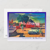 POSTCARD-Typ, Puppen und rosa Adobe von Alan Heuer Postkarte (Vorne/Hinten)