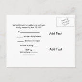 Postcard UAWG Asian Red Black Floral Silver White Einladungspostkarte (Rückseite)