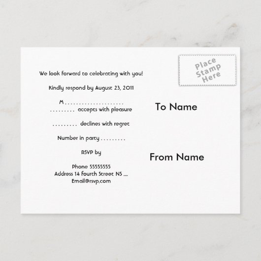 Postcard UAWG Einladung Red Gold Jewel (Rückseite)