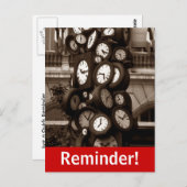 Postcard Uhrzeiten Visuelle Terminierung Erinnerun Postkarte (Vorne/Hinten)