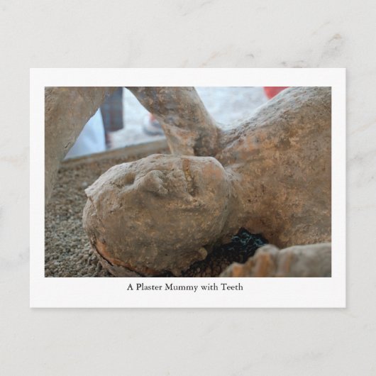 Postcard, UNESCO Mummy, Pompeji, Italien Zähne Postkarte (Vorderseite)