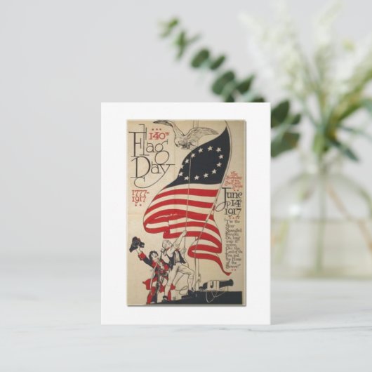 Postcard - USA Flag Day Postkarte (Stehend Vorderseite)