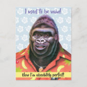 Postcard Vain Gorilla Design. Postkarte (Vorderseite)