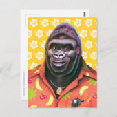 Postcard Vain Gorilla Design. Postkarte (Vorne/Hinten)