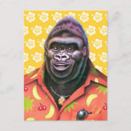 Postcard Vain Gorilla Design. Postkarte