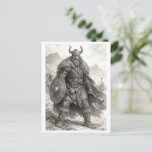 Postcard. Viking warrior Postkarte (Stehend Vorderseite)