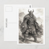 Postcard. Viking warrior Postkarte (Vorne/Hinten)