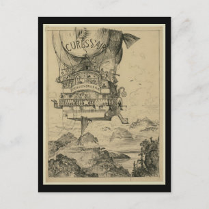 Postcard-Vintag Art-Hot Air-Ballons 3 Postkarte