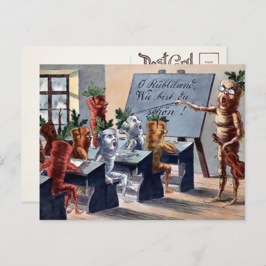 Postcard Vintag Carrots Music Class  Postkarte (Vorne/Hinten)