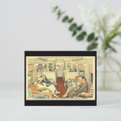 Postcard-Vintag Chicago Travel Art-1 Postkarte (Stehend Vorderseite)