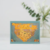 Postcard-Vintag Dallas Artwork-50 Postkarte (Stehend Vorderseite)