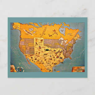 Postcard-Vintag Dallas Artwork-50 Postkarte
