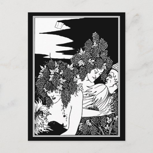 Postcard-Vintag Illustration-Aubrey Beardsley 41 Postkarte (Vorderseite)